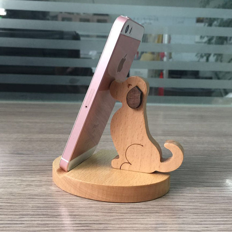 Puppy Wooden Phone Holder