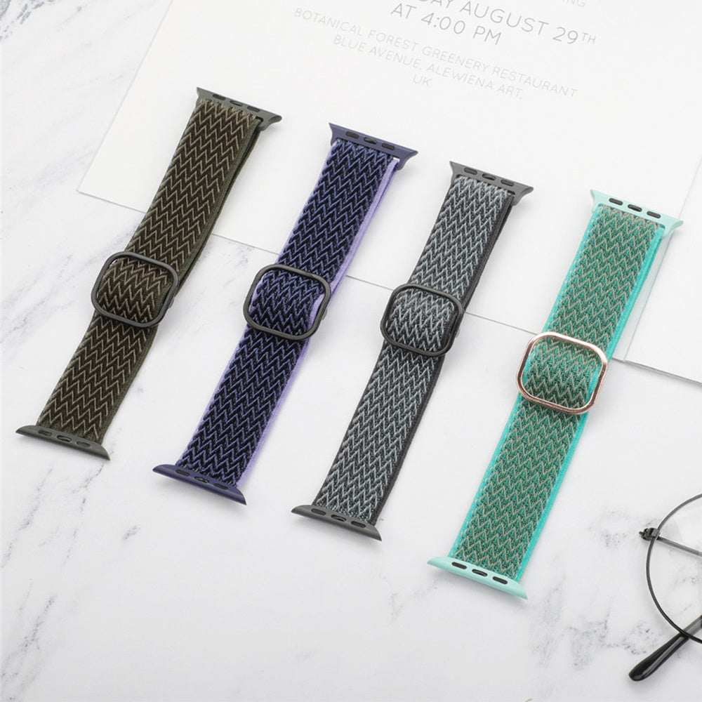 Braided Nylon Adjustable Watch Strap – Apple Watch (38–44mm)