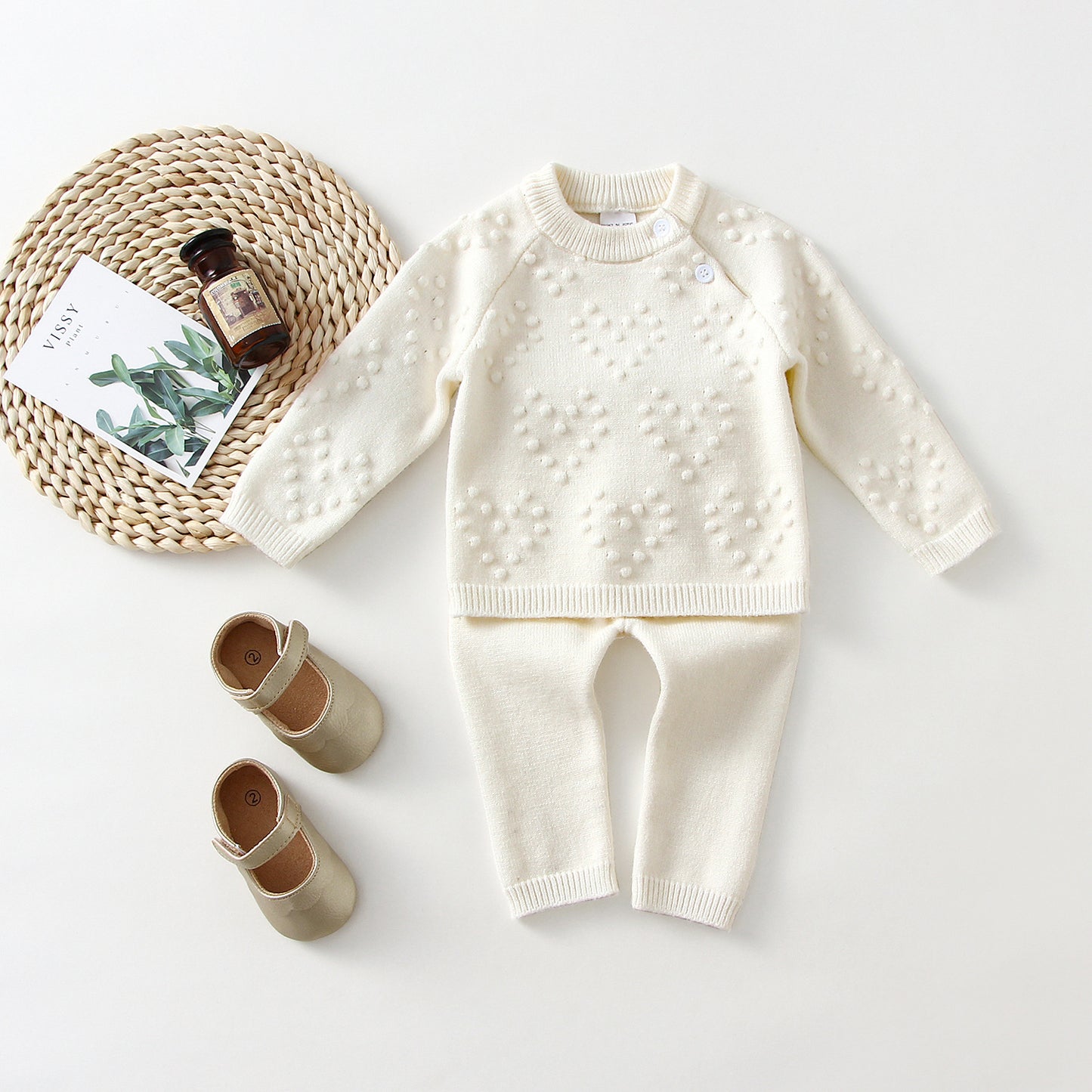 Baby Kitted Sweater and Pants Set