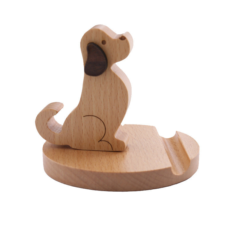 Puppy Wooden Phone Holder