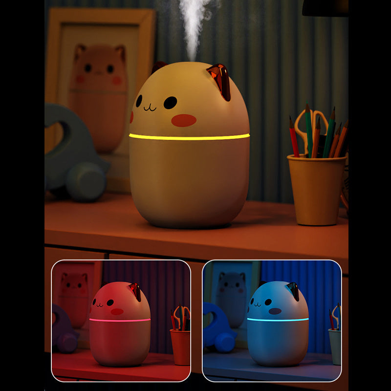 Cat-Shaped USB Humidifier with LED