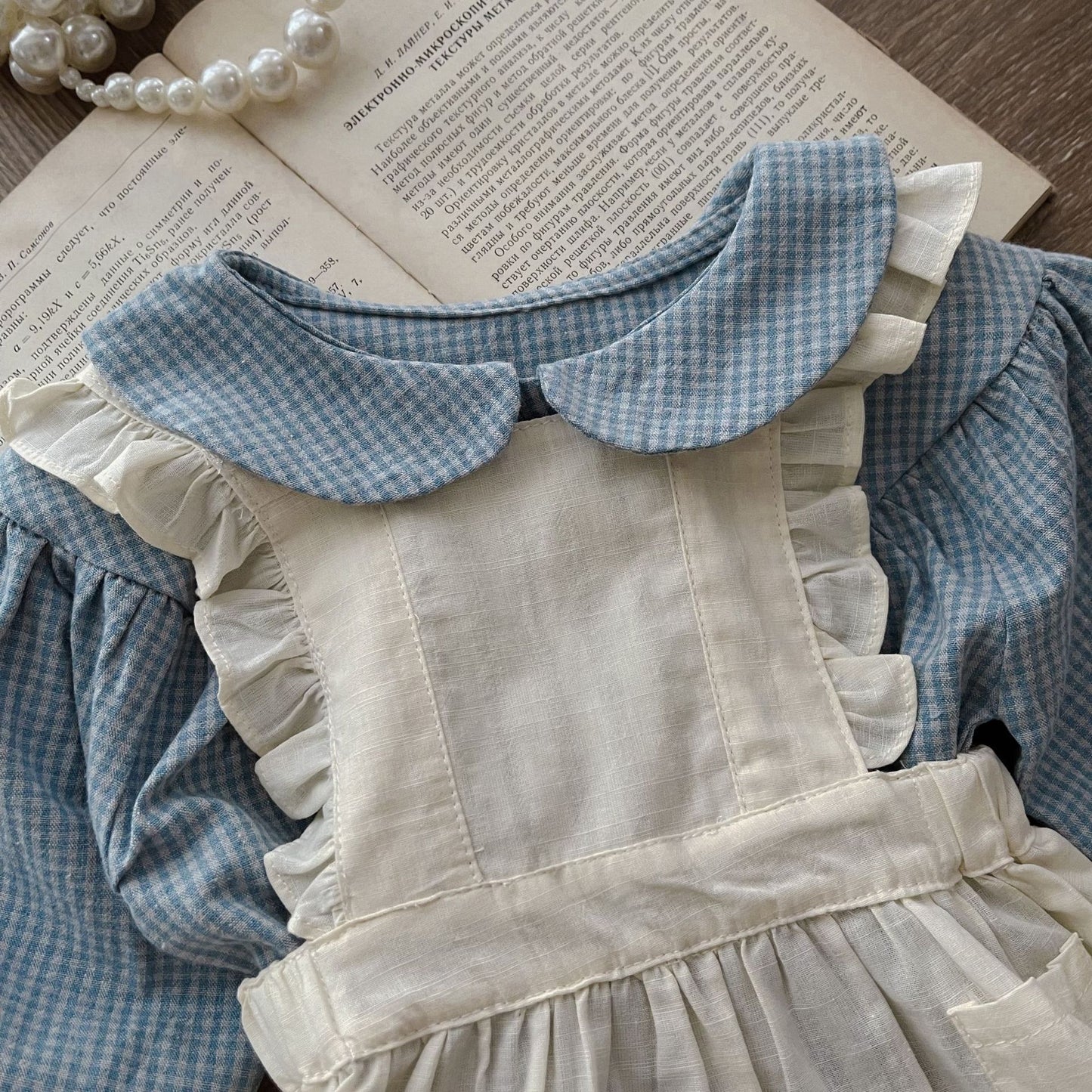 Infant Plaid Romper & Overskirt Set