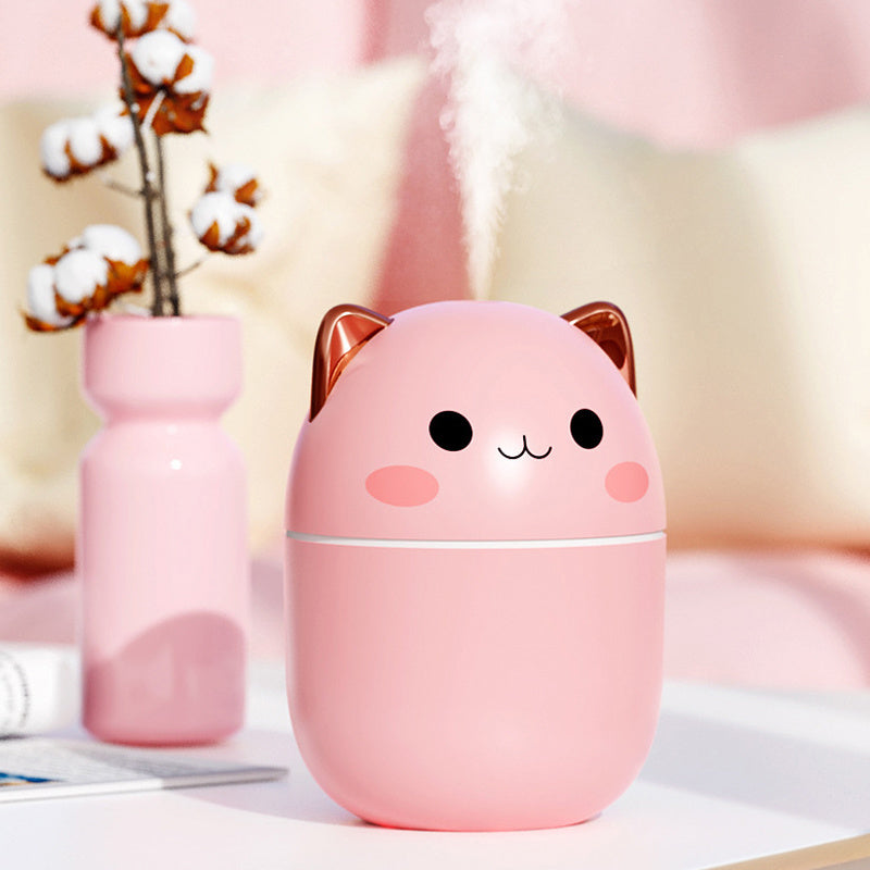 Cat-Shaped USB Humidifier with LED