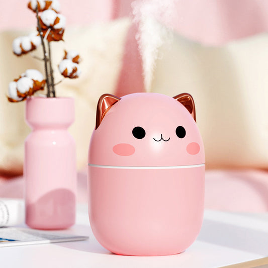 Cat-Shaped USB Humidifier with LED