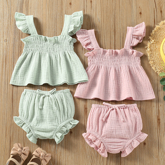 Ruffle Baby Set – Sling Top and Bloomers