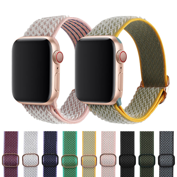 Braided Nylon Adjustable Watch Strap – Apple Watch (38–44mm)