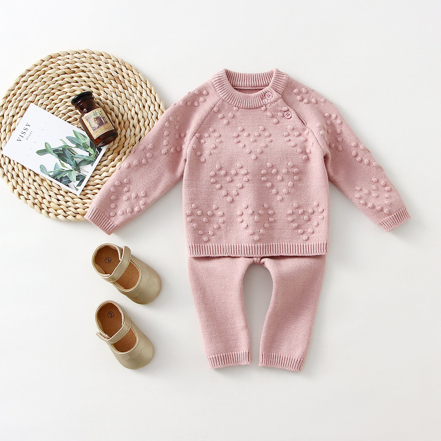 Baby Kitted Sweater and Pants Set